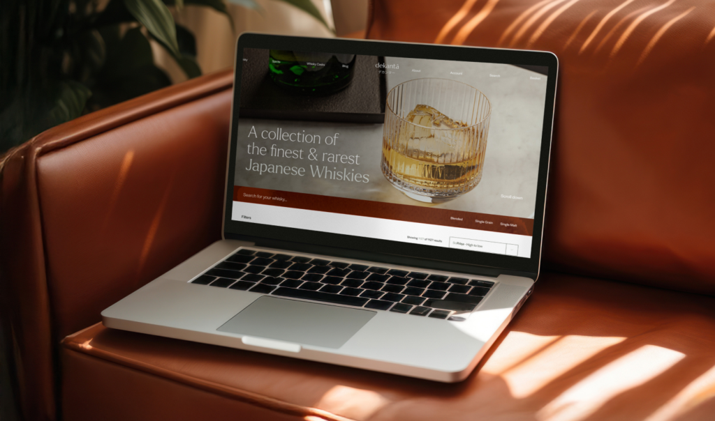 Dekanta website header design by Revo