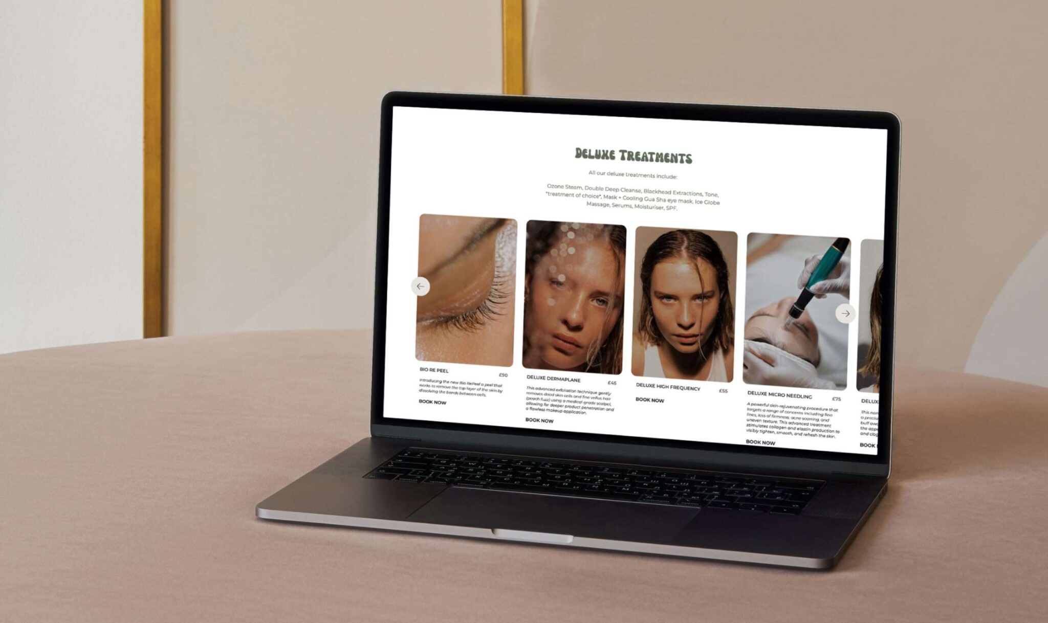 The Skin Specialist website design mockup by Revo