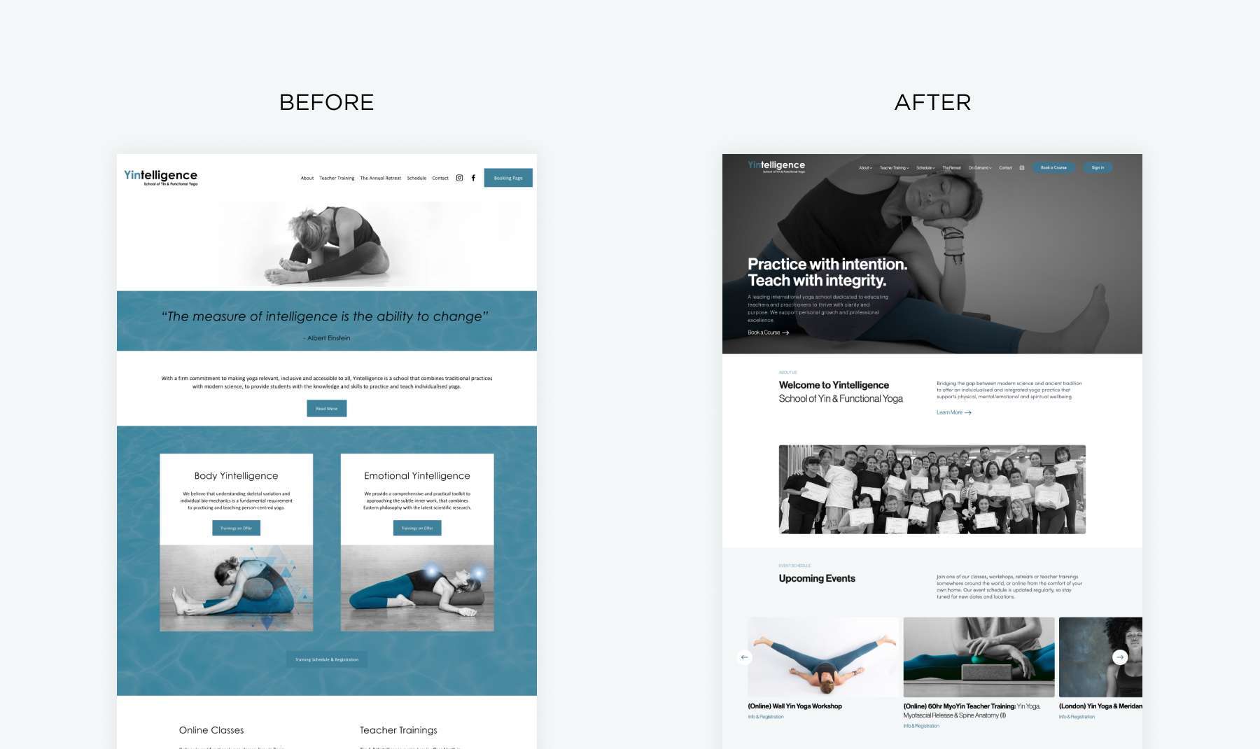 Yintelligence website design mockup by Revo