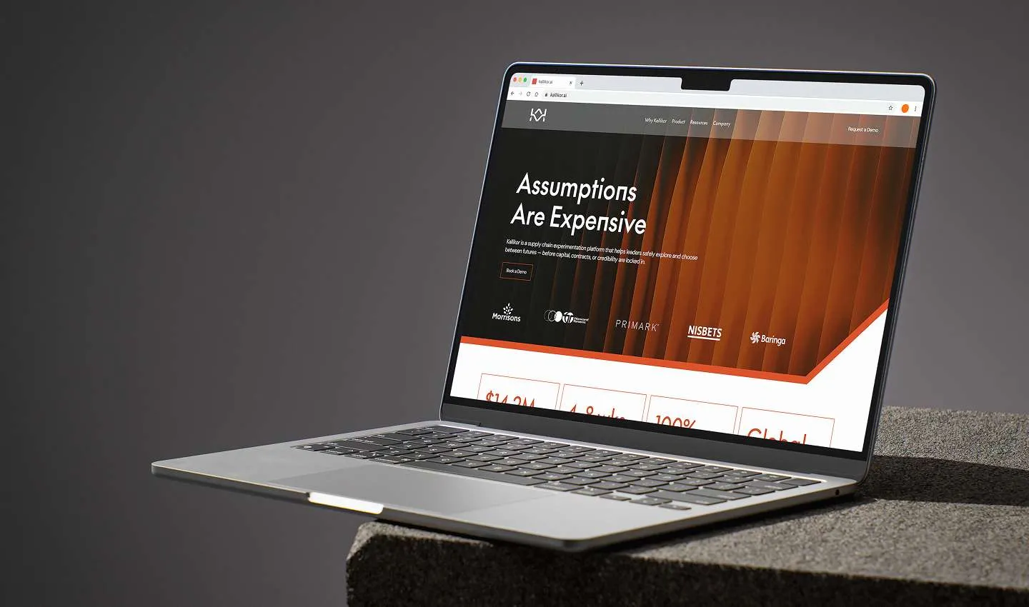 Kallikor website header design by Revo
