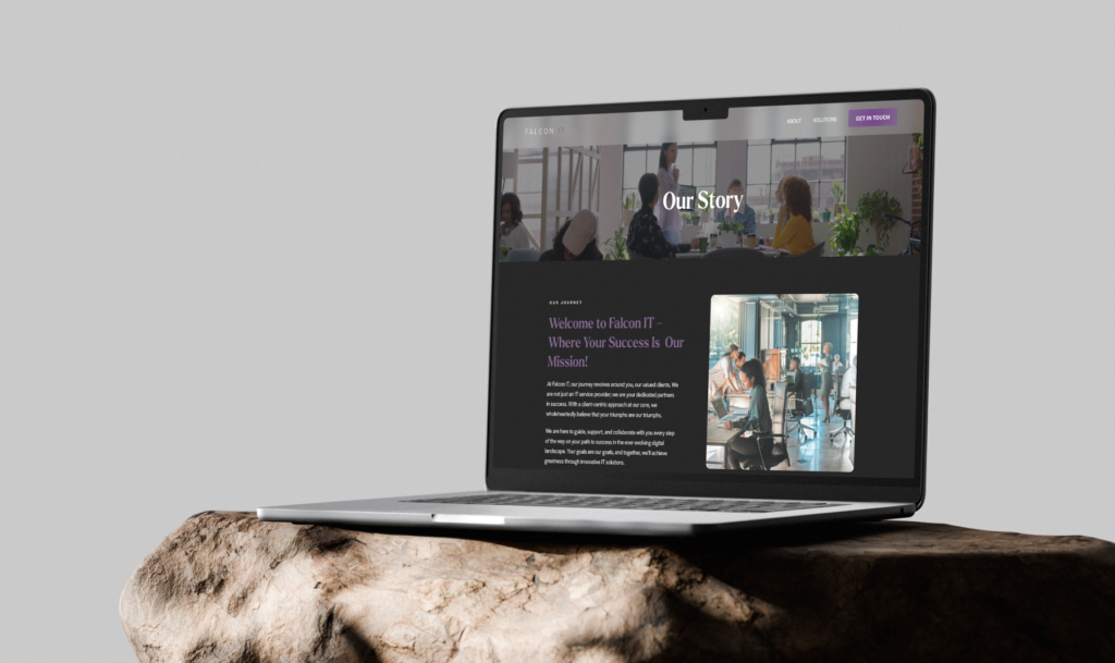 Falcon IT website design mockup by Revo